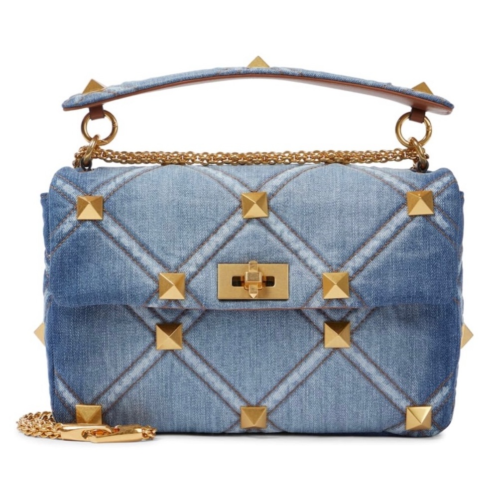 *SOLD* VALENTINO GARAVANI
RARE and LIMITED EDITION Roman Stud denim shoulder bag